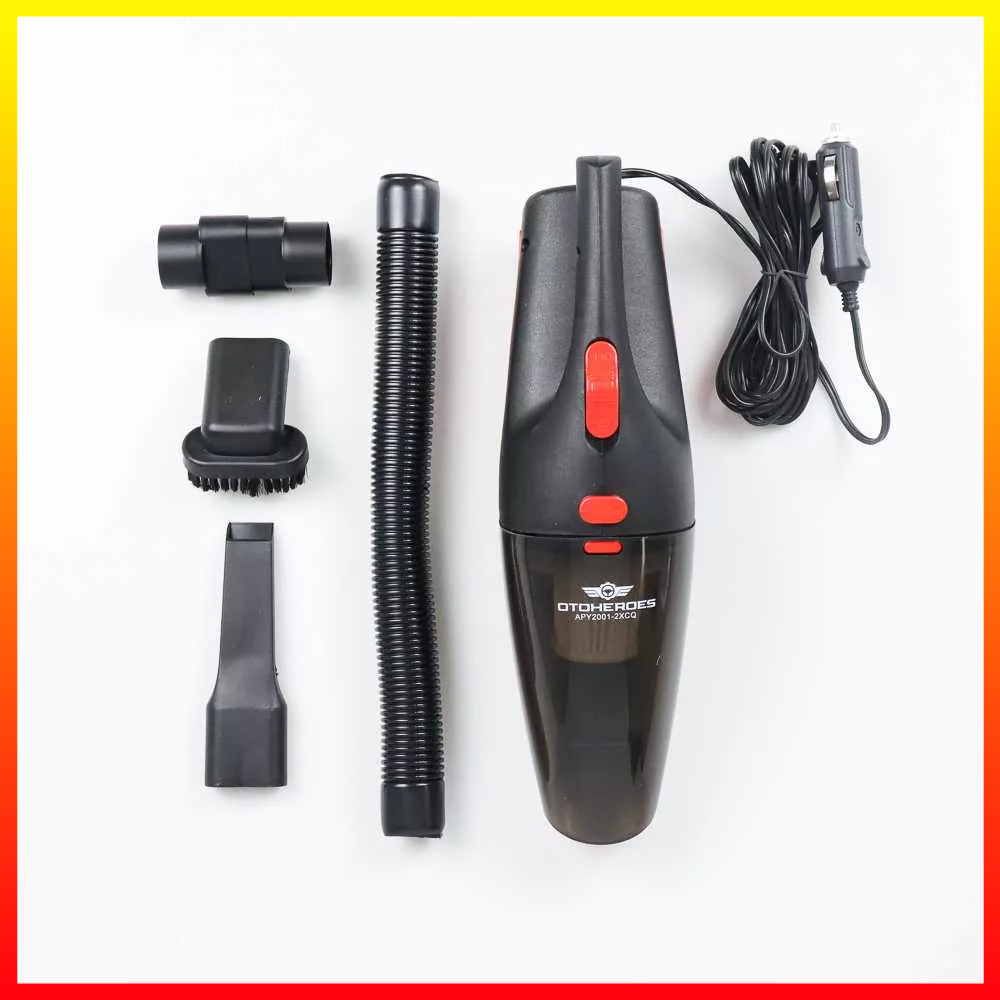 Vacuum Cleaner Mobil 12V 120W High Power Portable Handheld Penyedot Debu Mobil Hisap Besar Hypa Filter Penggunaan Ganda Kering Dan Basah OTOHEROES APY2001-2XCQ - OMRSL1BK