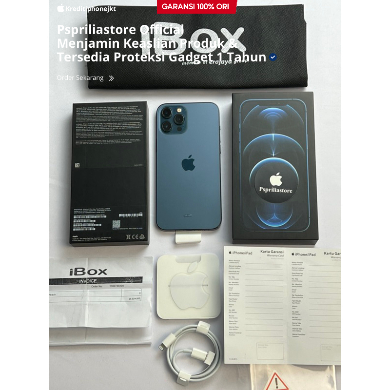 Terbaru iP 12 Pro Max 256 IBOX Fullset Ori