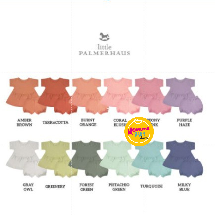 Little Palmerhaus Peplum Tee Set Girl Ruffle Set Anak Perempuan 6 Bulan - 3 Tahun Baju Bayi Premium