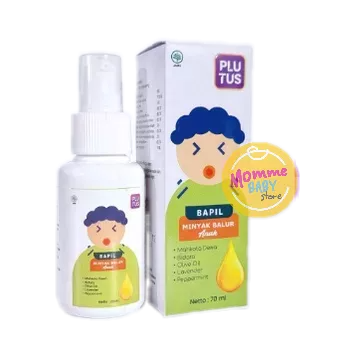 Plutus Bapil ( Batuk Pilek ) Pepermint 70ml Minyak Balur Anak Plutus Lelap 70 ml Aroma Bergamot Minyak Balur Anak Minyak Telon Plus