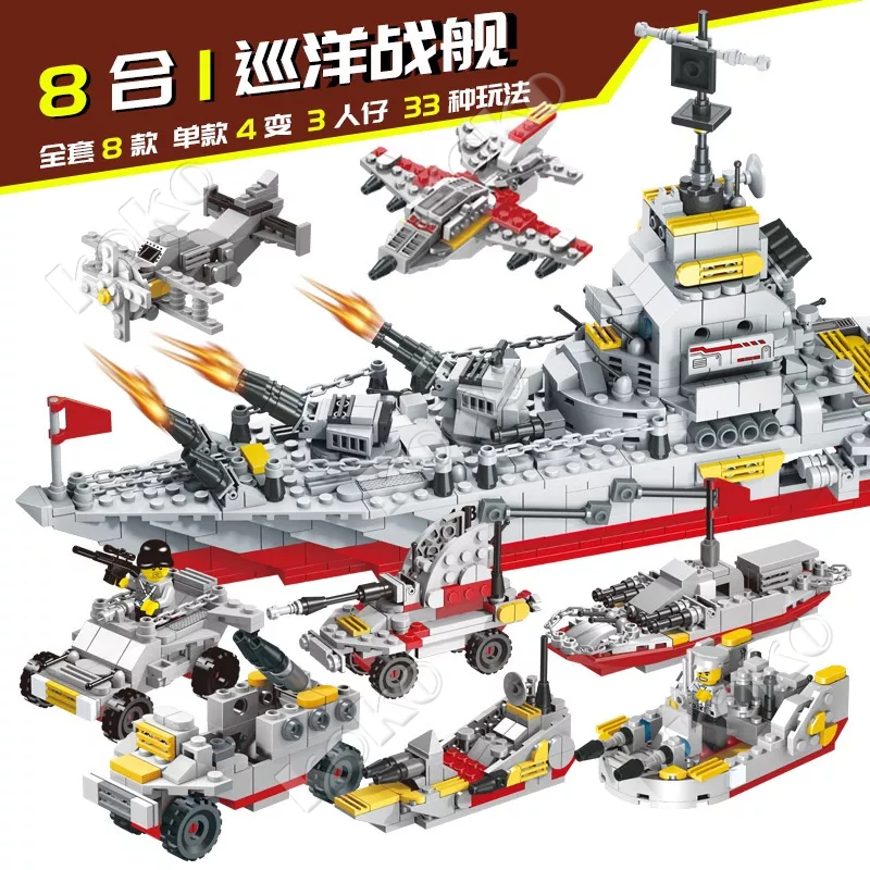 【Penjual Lokal】1000pcs Kompatibel Dengan 8in1 SWAT Robot Helikopter Partikel Kecil Blok Bangunan Model Mainan Rakitan Anak