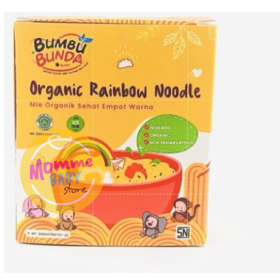 Mie Organik Bayi Organic Rainbow Bumbu Bunda  Noodle Mie Organik Sehat Empat Warna Mie Sayur MPASI Bayi