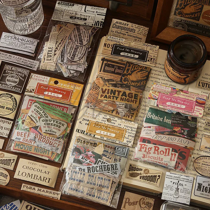 

[B062] 100 Pcs / Pak Stiker Label Dengan Perekat Untuk Dekorasi Album Foto Scrapbook