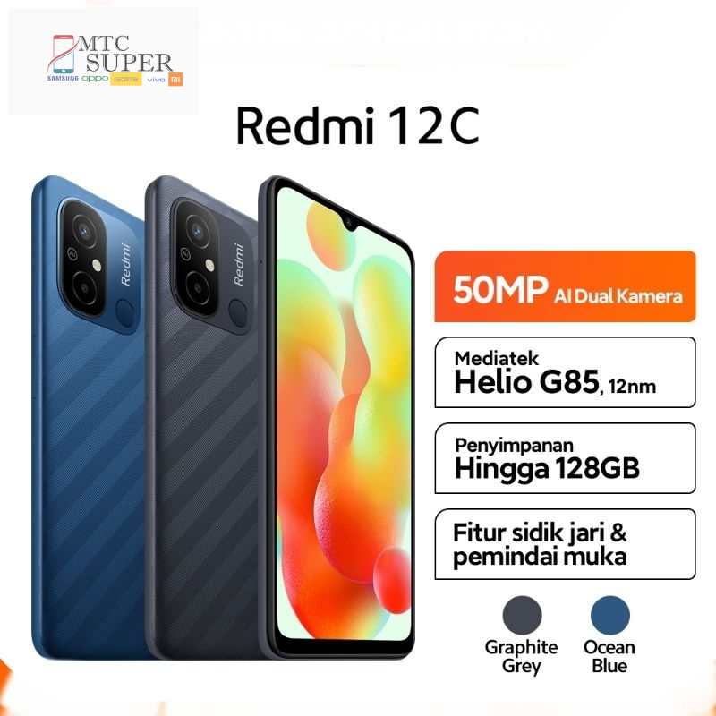 REDMI 12C 3/32 | 4/64 | 4/128 GARANSI RESMI