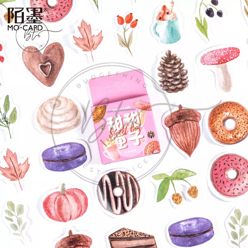 

[B081] 45pcs Stiker Kertas Motif Sweet Box Untuk Dekorasi Scrapbook Diy
