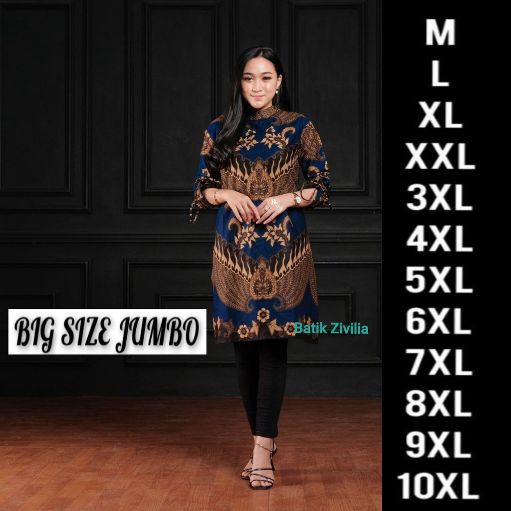 Atasan Wanita Tunik Ukuran Jumbo Tunik Jumbo Tunik Batik Jumbo Original Super Seragaman Batik Pakaia
