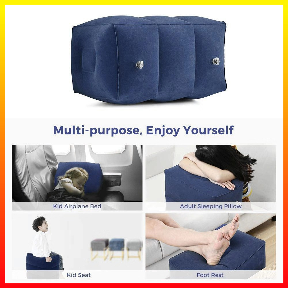 Bantal Angin PVC Kaki Portabel Aksesoris Traveling Inflatable Relaxing Foorest YMQY - 7CRS19DB