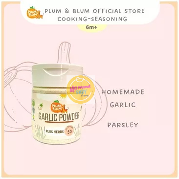 Plum &amp; Blum Lada Putih Himalayan Salt Garlic Powder Bumbu Dapur Mpasi- 50gr