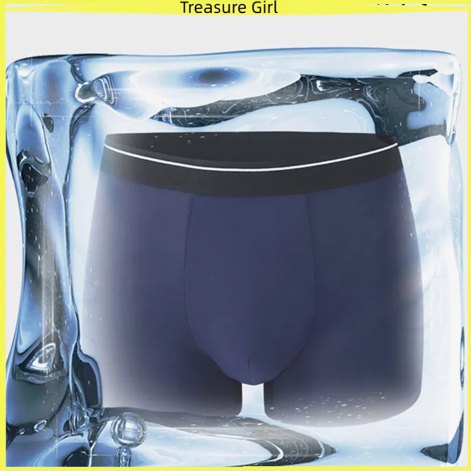 (COD)Boxer pria Sutra Es polos Celana dalam anti bakteri graphene yang nyaman bernapas Impor high qu