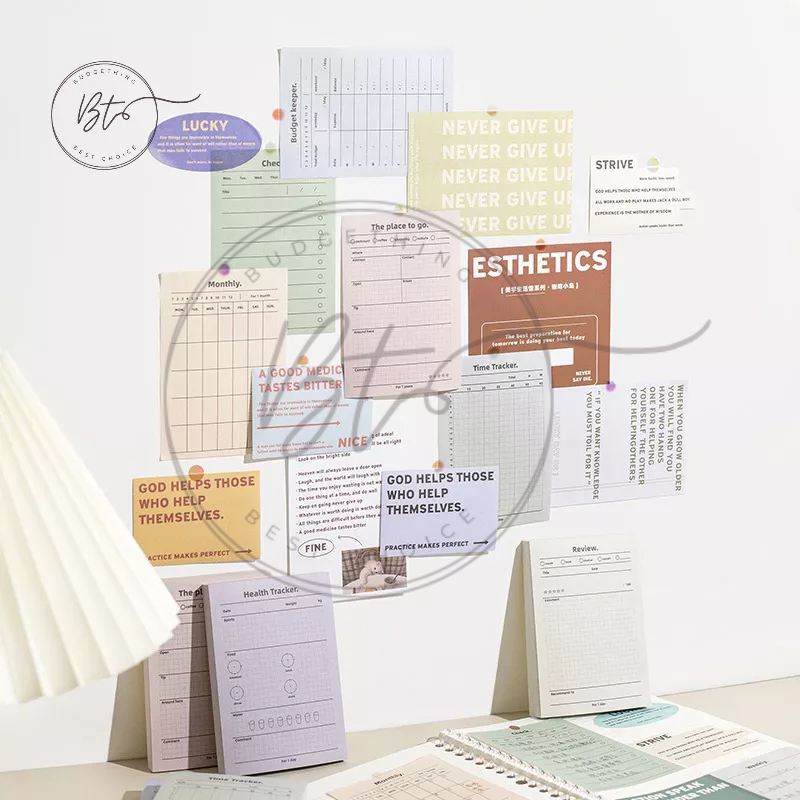 

[B087] 100 Lembar Memo Pad Morandi Warna Dasar