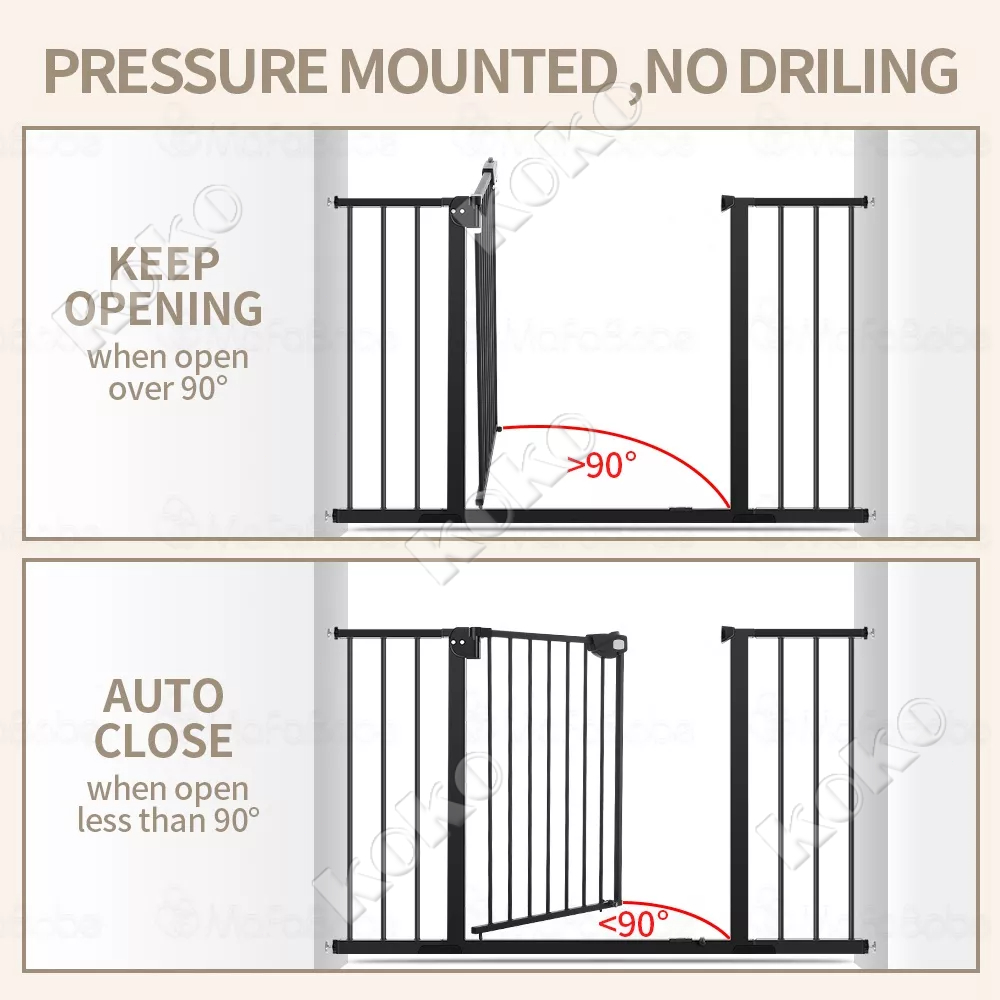 【Penjual Lokal】Tinggi 75cm Baby Safety Gate Pagar Pintu Bayi Penghalang Pintu Bayi Pagar Tangg Bayi Pagar Pengaman Bayi Pintu Tangga Pengaman Anak(Lebar yang dapat disesuaikan 75-84cm)