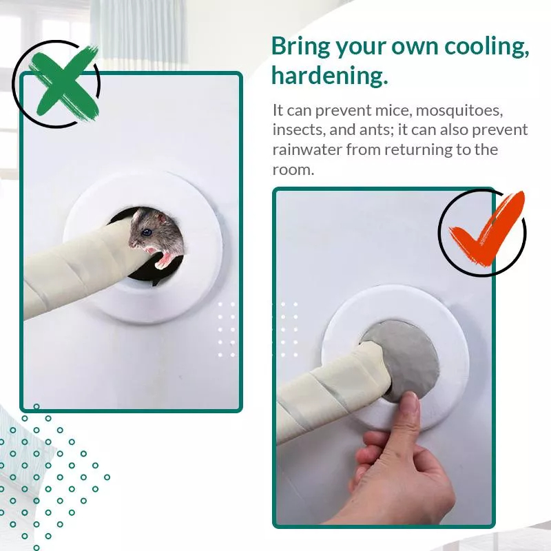 Sealing Penutup lubang Tembok tutup lubang tikus atau serangga tahan air dinding retak cepat kering mudah aplikasinya lem tembok semen tembok dinding retak Wall Hole Sealant Sewer Pipe Waterproof Sealing Solid Glue Hole Repair Rubber Seal Mud Household