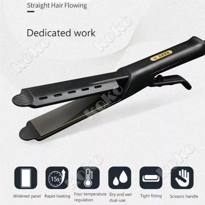 【Penjual Lokal】Rambut lurus Catok BAILU EGRET Ion Flat Iron Rebonding Smoothing Salon Ionic Flat Iron Hair Straightener Gaya rambut