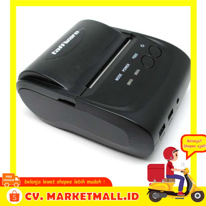 Printer Thermal Portabel Pesanan Take Away Genggam Mesin Kasir Bill Bluetooth Zjiang ZJ-5802DD - ZJPT01BK