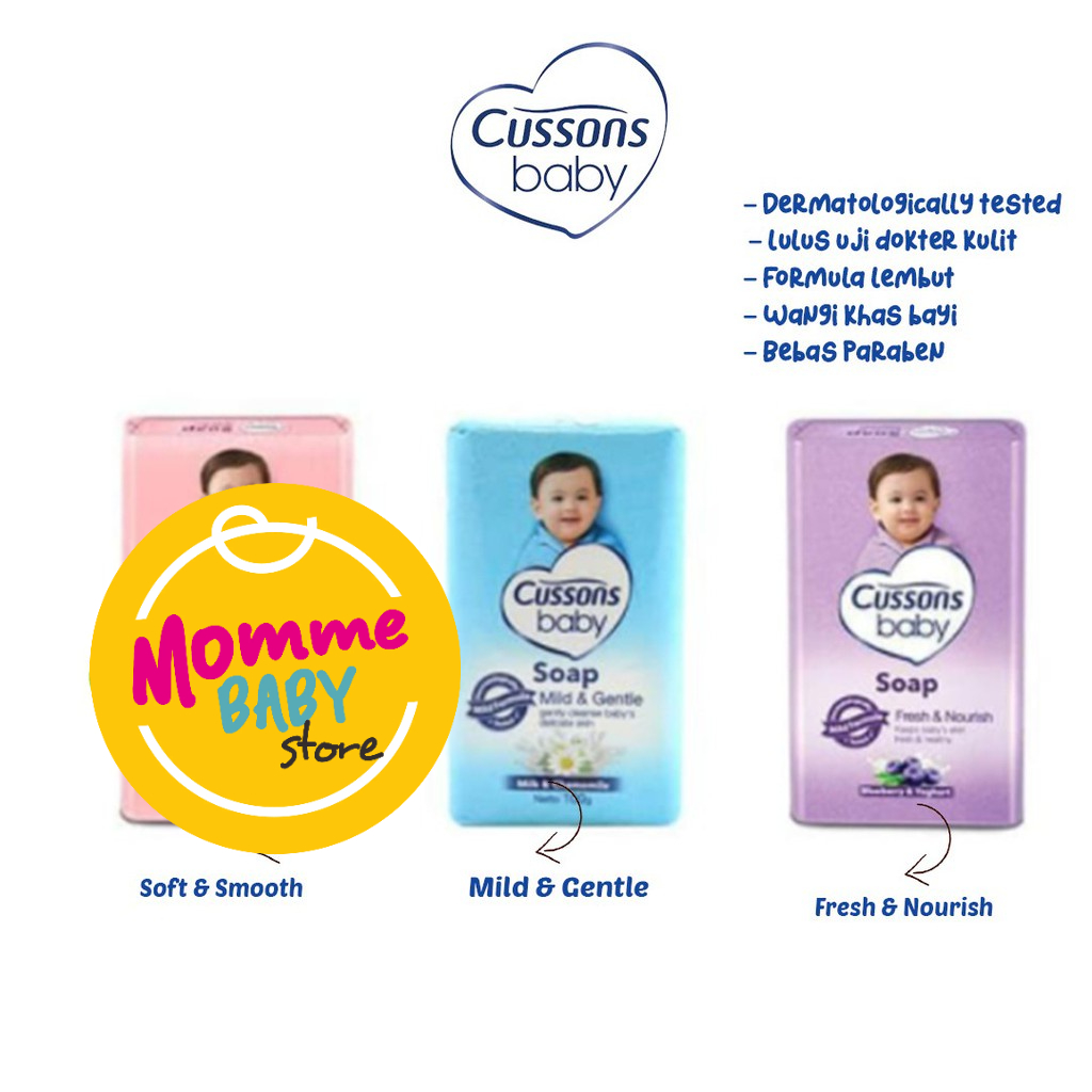 Cussons Baby Soap 75gr / Cussons Sabun Batang / Cusson Sabun Bayi Lembut