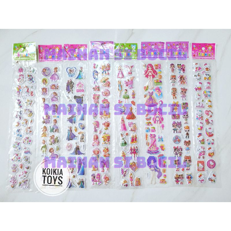 

Stiker 3d karakter lucu stiker anak tempelan karakter