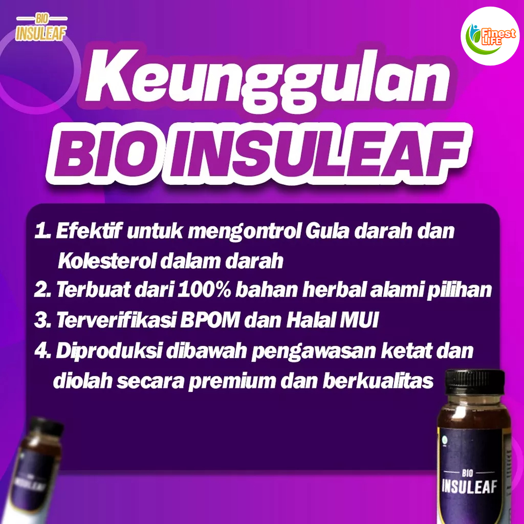 Bio Insuleaf - Atasi Kolesterol Cegah Kerusakan Hati Gagal Ginjal Diabetes Melitus Kurangi Kadar Glukosa Kerusakan Jantung Solusi Atasi Kencing Manis, Gula Darah Tinggi Hati Ekstak Mengkudu Brotowali  Mahkota Dewa Kunyit Obat Jamu insulif Insulin