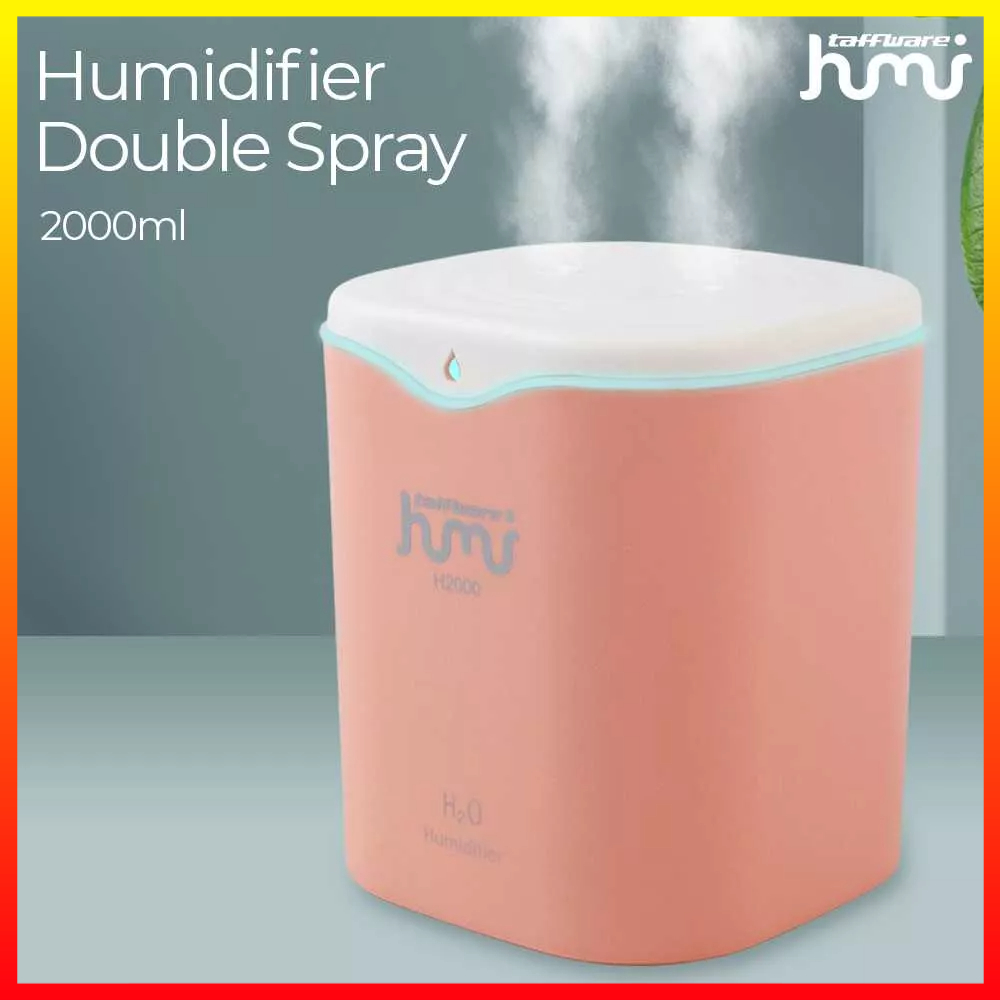 Humidifier Portable USB Kapas Filter Pembuat Uap Aromatherapy Oil Diffuser Pelembab Kamar Tidur Kabut Dingin H2o Kapasitas Besar 2L PDQ - 7RHXYPWH