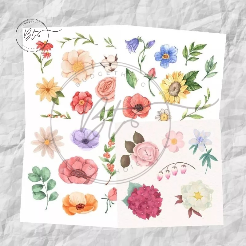

[B169] Sticker Aesthetic Flower Lembaran