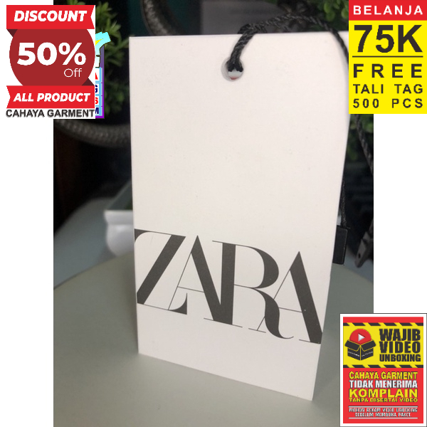 

ZARA TAG CETAK TIMBAL BALIK NO PRICE/TANPA HARGA /BARCODE HERE. READY SIZE S-M-L-XL SUPER PREMIUM CO 1X DI KIRIM 600PCS