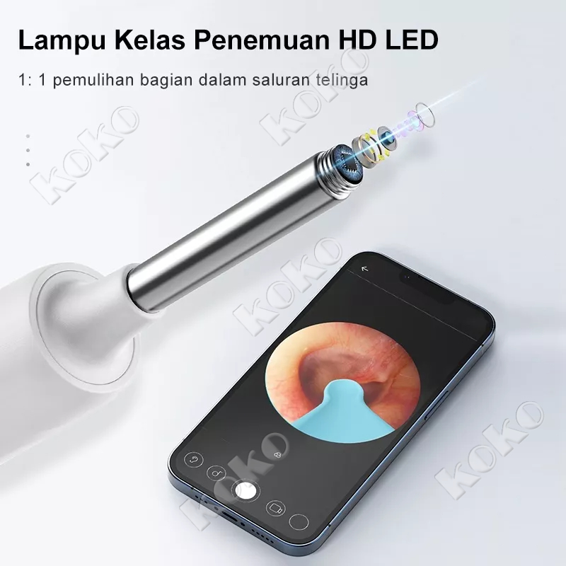 【Penjual Lokal】Korek Kuping LED Smart Visual Ear Stick HD Endoscope Pembersih Telinga Korek Korek Kamera LED Ear Cleaning Endoscope