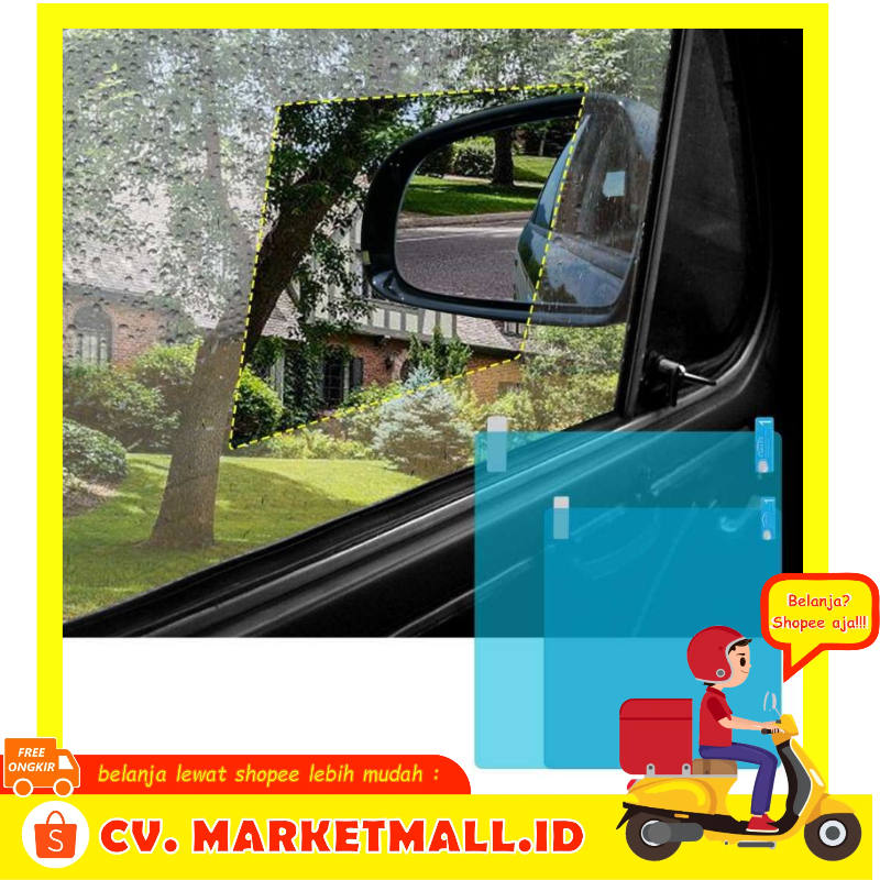 Sticker Pelindung Tahan Hujan Anti Kabut Anti Silau Aksesoris Spion Mobil 2 PCS MOVEO 17877 - 7RRSB0XX