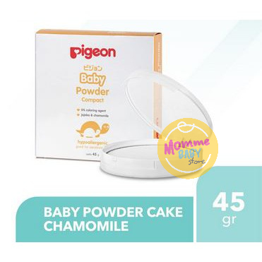 PIGEON Bedak Padat Bayi - Baby Compact Powder Cake Chamomile White 45 Gr - Paraben Free