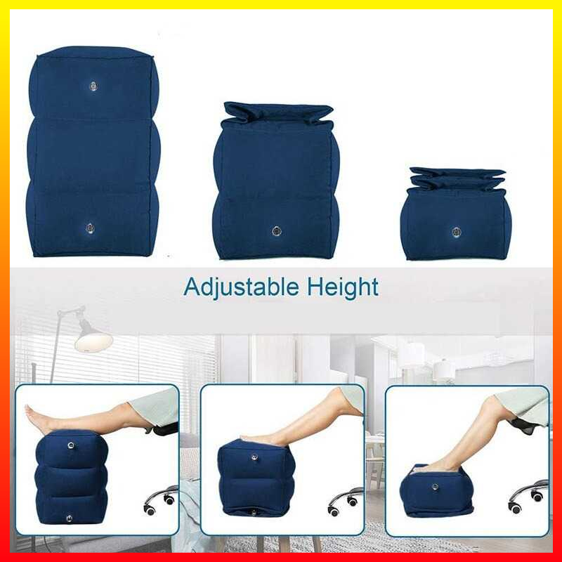 Bantal Angin PVC Kaki Portabel Aksesoris Traveling Inflatable Relaxing Foorest YMQY - 7CRS19DB
