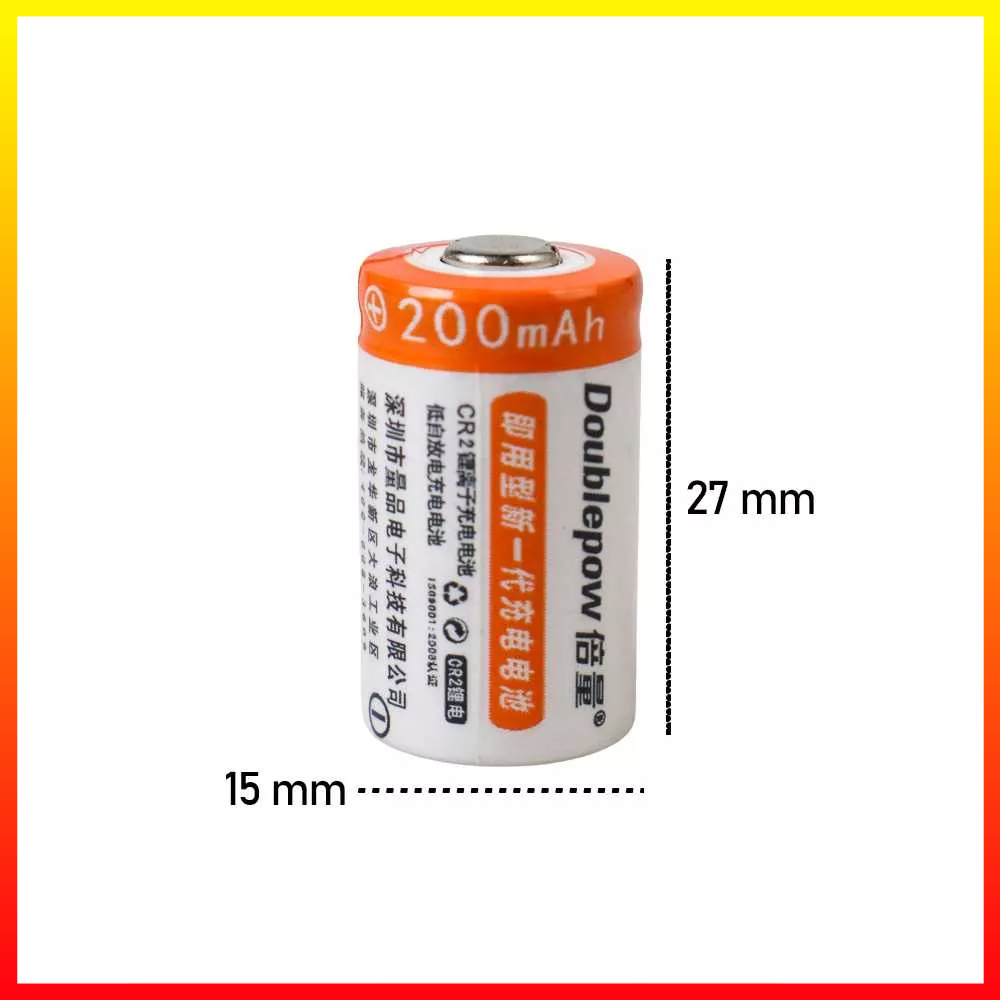 1PCS Baterai Kamera Isi Ulang CR2 Li-ion Polaroid Rechargeable 3V 200mAh Doublepow - S3BT14OR