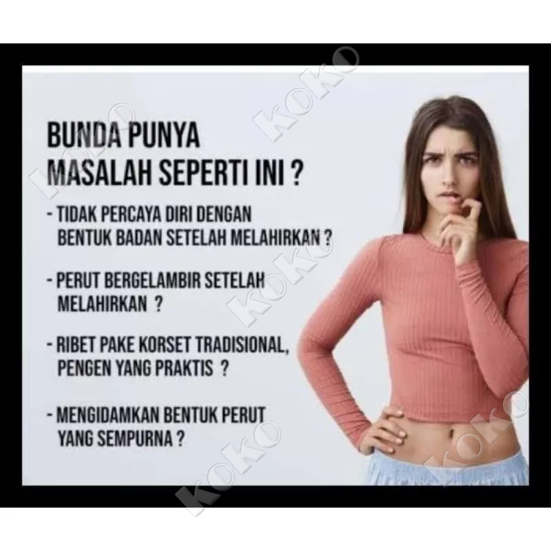 Scelta - Corset Perut Habis Melahirkan Postpartum Korset Peramping Perut Sce Setelan tiga -piece