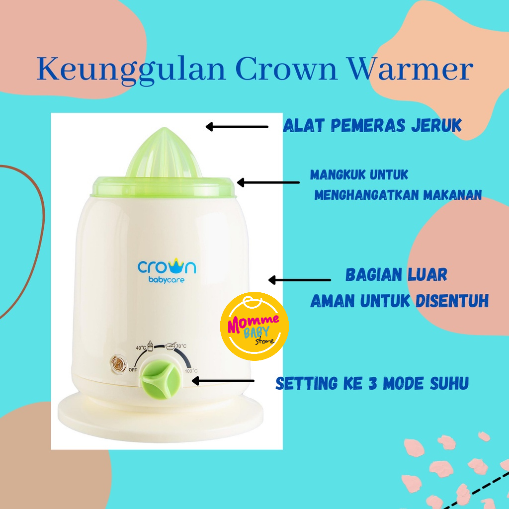 Crown Warmer Sterilizer Steril Pemanas Penghangat 4 In 1 Botol Susu Asi Makanan Bayi Crown CR 198 CR198