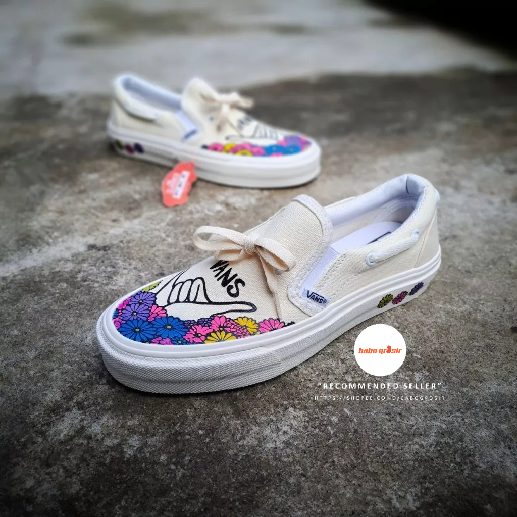 PROMO Sepatu Slip-On Wanita | Vans Slip On Krisgoto Japan Style Premium Import Quality, Harga Termurah, Kualitas Terbaik dan Terjamin