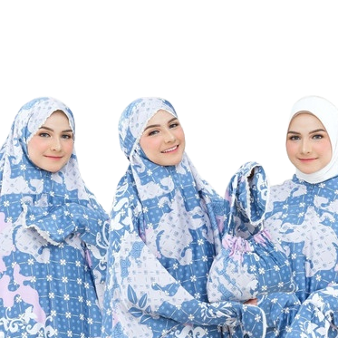 Mukena 3in1 Berlengan Dewasa Motif Batik Satin Silk Maxmara Renda Annisa