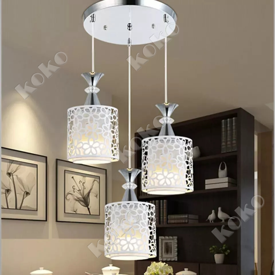 【Penjual Lokal】Lampu Hias LED Gantung Mewah Motif Bunga / Lampu Hias Gantung