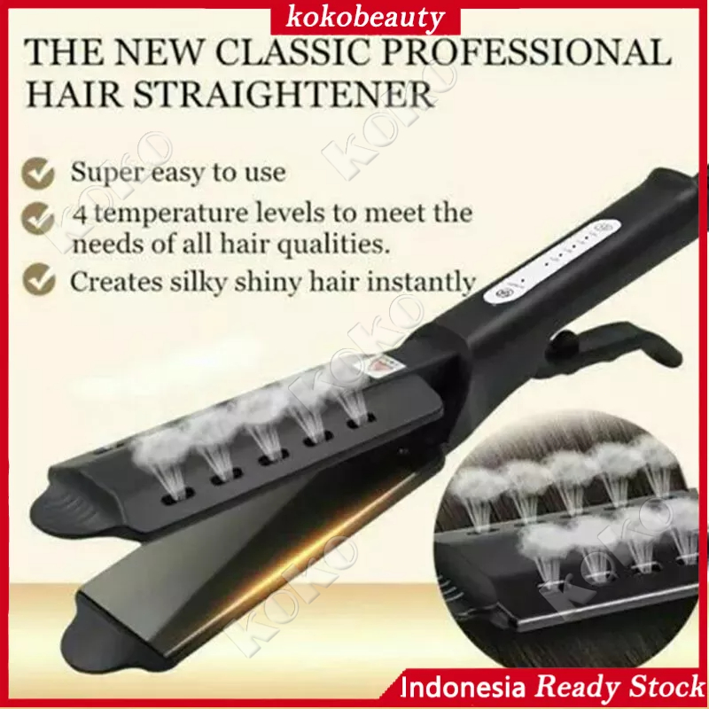 【Penjual Lokal】Rambut lurus Catok BAILU EGRET Ion Flat Iron Rebonding Smoothing Salon Ionic Flat Iron Hair Straightener Gaya rambut