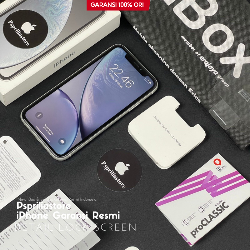 iPhone Xr ibox - 64GB - Garansi Aktif - Like New - Whit