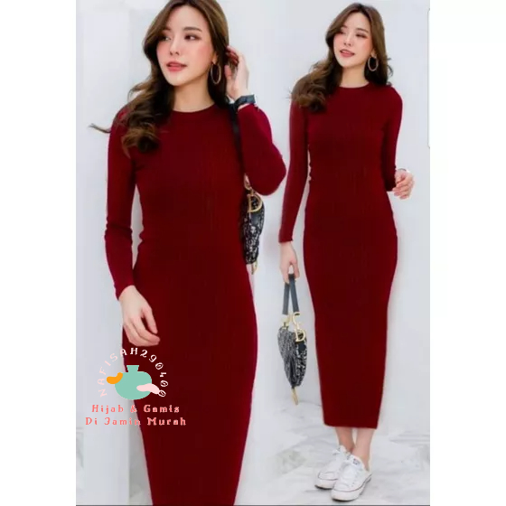 DRES RAJUT PANJANG KNIT // DRESS RAJUT PANJANG PANJANG // LONG DRES RAJUT PANJANG // LONG DRES HALUS