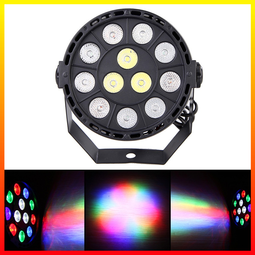 LED RGB Stand Light Lampu Sorot Disko Party DMX 12W Kontrol Jarak Jauh Remote Control - 7RLL89BK