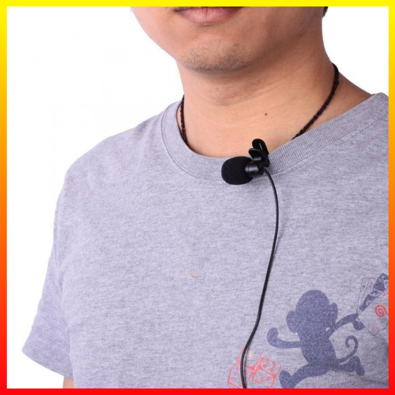 Kerah Klip Mikrofon KTV Multi-Fungsi Mengajar Panduan Pidato Wawancara Headset Smartphone Laptop Tablet Taffware SR-503 - OMCS6WBK