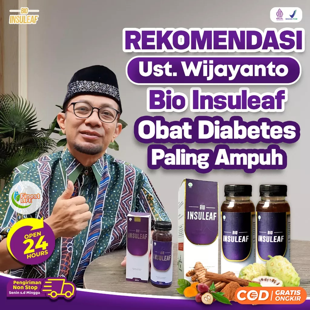 Bio Insuleaf - Solusi Atasi Kencing Manis, Diabetes Melitus, Cegah Gagal Ginjal Gula Darah Tinggi Kurangi Kadar Glukosa Atasi Kolesterol Kerusakan Jantung Hati Ekstak Mengkudu Brotowali  Mahkota Dewa Kunyit Obat Jamu Tropicana insulif Insulin [Cod]