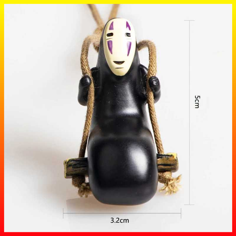 Pajangan Dekorasi Spion Mobil Desain Ayunan Car Faceless Spirited Away TEAEGG - 7RRSGCBK