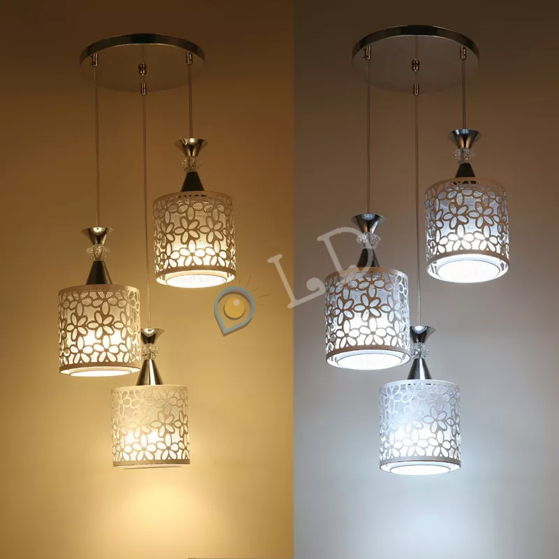 [COD] 3 Lampu Gantung LED Minimalis 3 iN 1 Modern Bentuk Kelopak untuk Dekorasi Ruang Makan Lampu Ruang Tamu Dapur