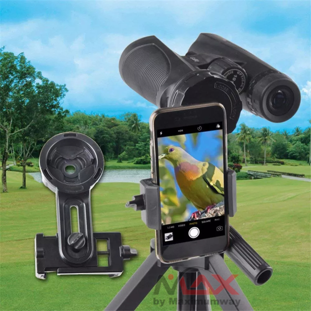 Holder Handphone HP untuk Teropong tele bisa jenis HP apa saja Universal Bisa juga untuk kekeran teropong bintang tele microscop Quick Photography Stand Adapter Mount Connector for Telescope Binoculars Monocular Spotting Microscope for iPhone Samsung