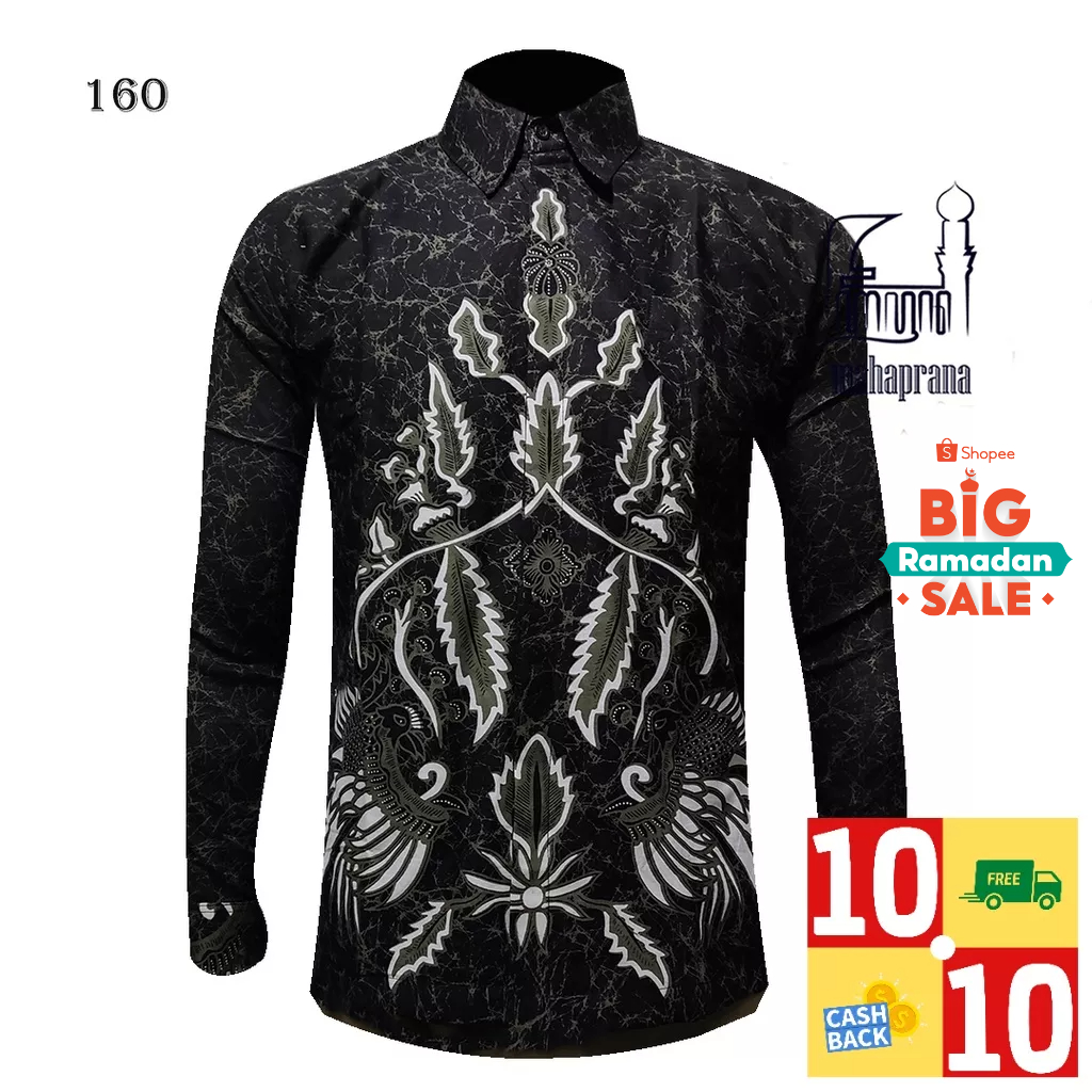 BATIK MAHAPRANA Motif MAHGANI Atasan Kemeja Batik Pria Lengan Panjang Full Furing MHP-160