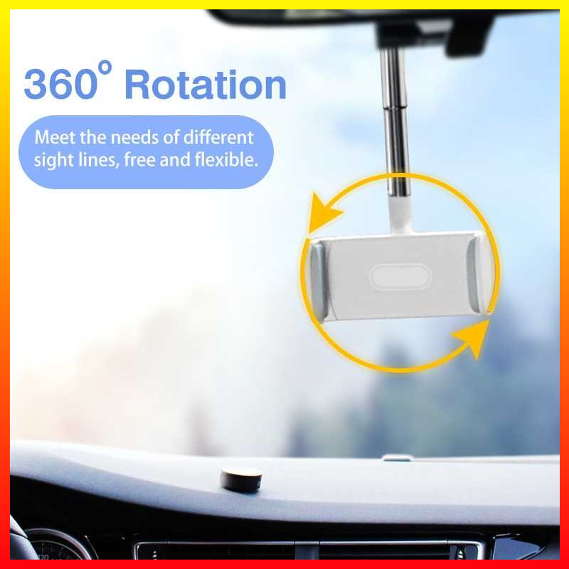 Dudukan Telepon Universal Smartphone GPS Mobil Car Holder Spion Bisa Diputar Rearview Bracket SYRINX - 7RRSHOBK