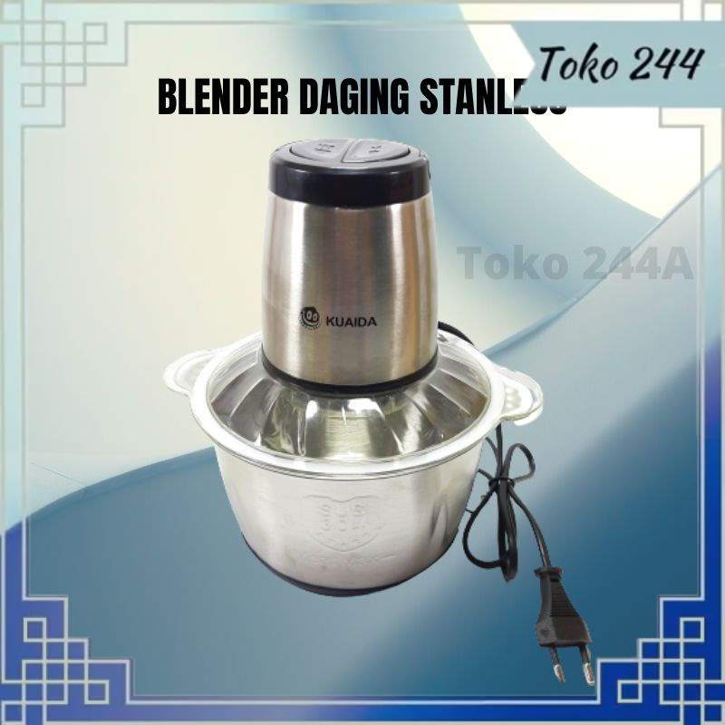 Blender Daging Stainless / Meat Grinder Stainless 2 Lt - Blender Capsule Cutter - Gilingan Daging - 