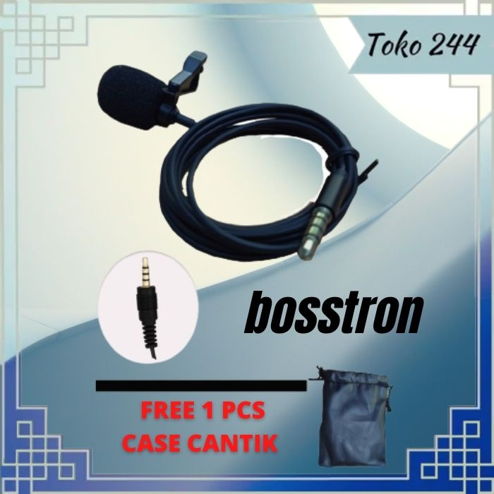 Mic Clip On Bosstron BS-X1 / MIc Lavalier / Mic Clip On HP Camera laptop