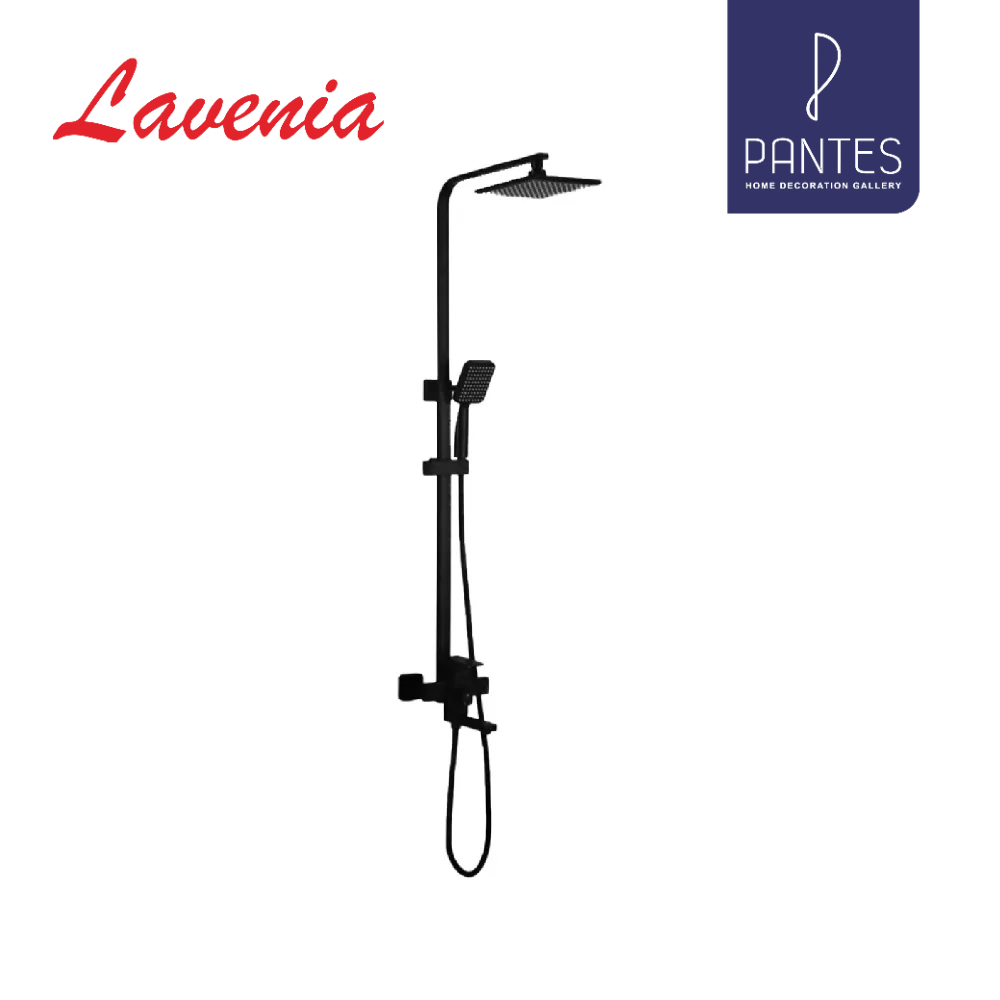 SHOWER TIANG LEVER COLUMN SET LAVENIA LV 13066 BLACK 3 WAY