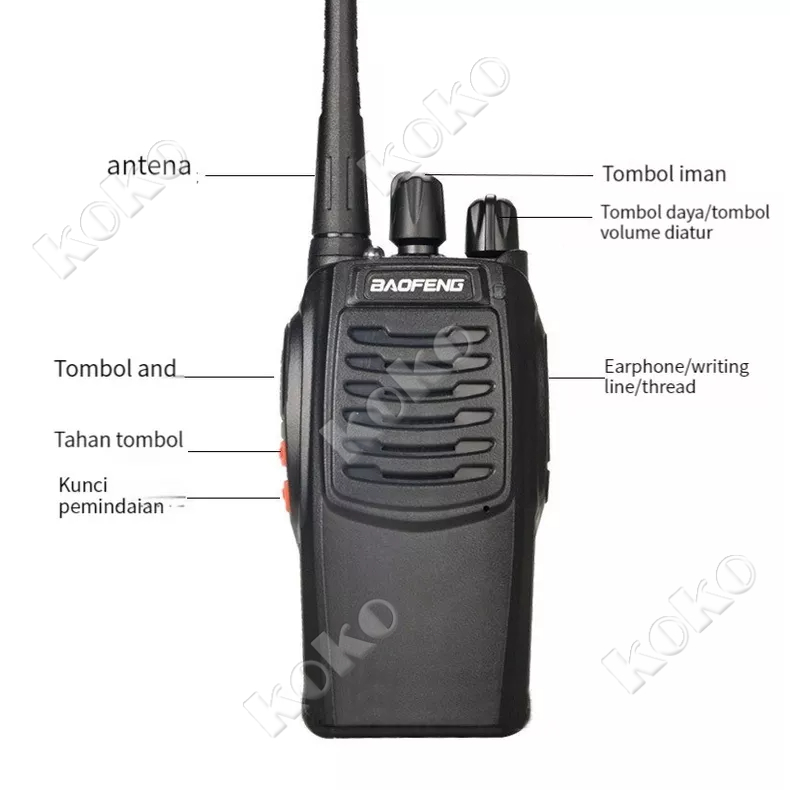 【Penjual Lokal】Handy Talky MERODITH-888S Radio Komunikasi Uhf Walky Talky 1 units Walkie talkie