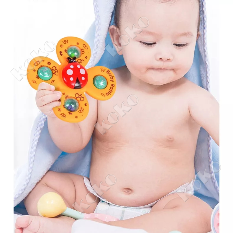 【Penjual Lokal】Mainan sensory toy baby fidget spinner tempel baling bambu